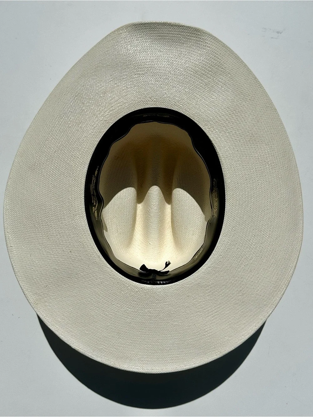 American Hat Co Para Panama Men's Wide-Brim Outback Hat Cream, Black Band, 7 1/8